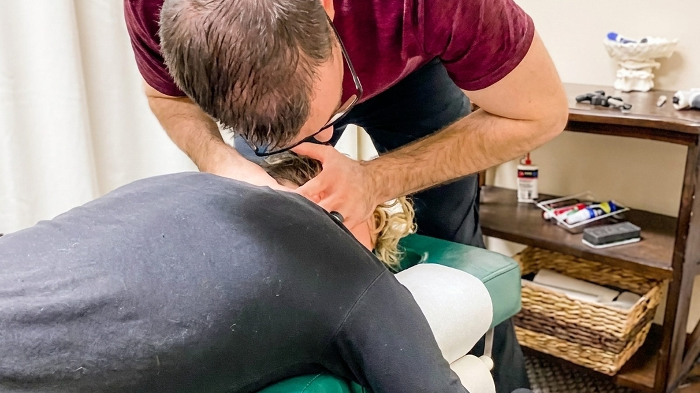 Gentle upper-cervical chiropractic adjustment